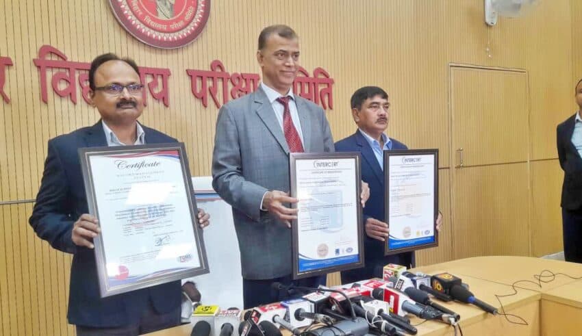 Official certification award ceremony in Seamanchal Live event, showcasing regional development.